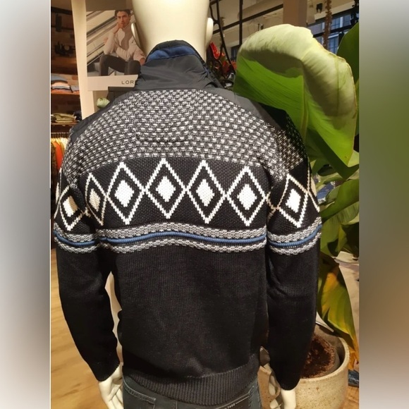 Impulso Made in Italy-50% Wool-Zip up Cardigan-Diamond Design- Size XXL-EU/XL US - Picture 13 of 15